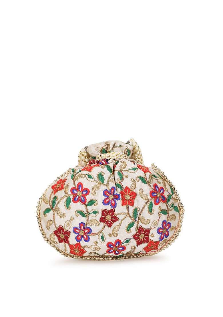 Embroidered Potli Clutch - Indya