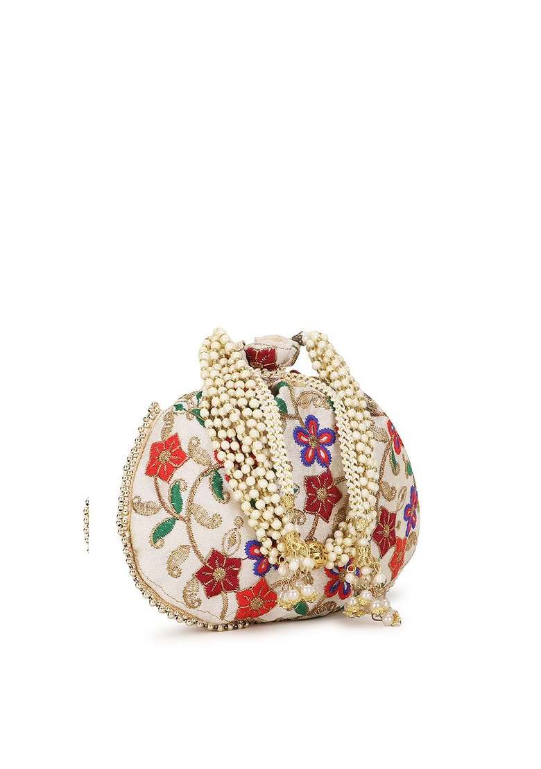 Embroidered Potli Clutch - Indya