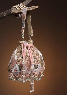 Embellished Tasselled Potli Clutch
