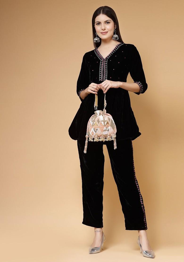 Embellished Tasselled Potli Clutch