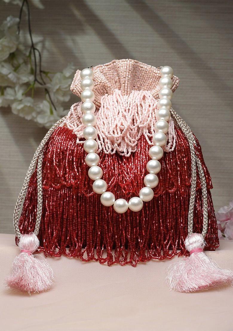 Embellished Tasselled Potli Clutch