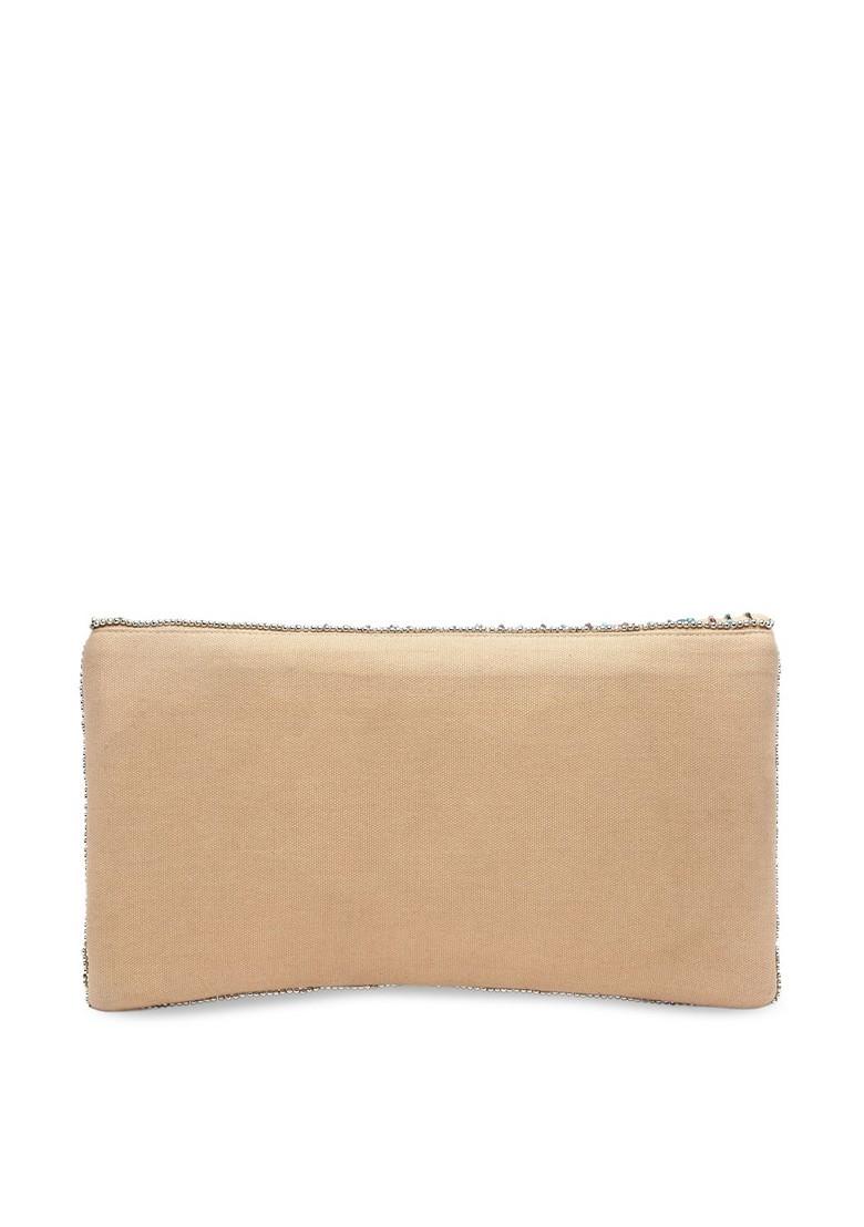 Beads And Sequines Embellished Canvas Sling Bag