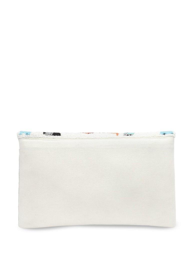 Beads And Sequines Embellished Canvas Sling Bag