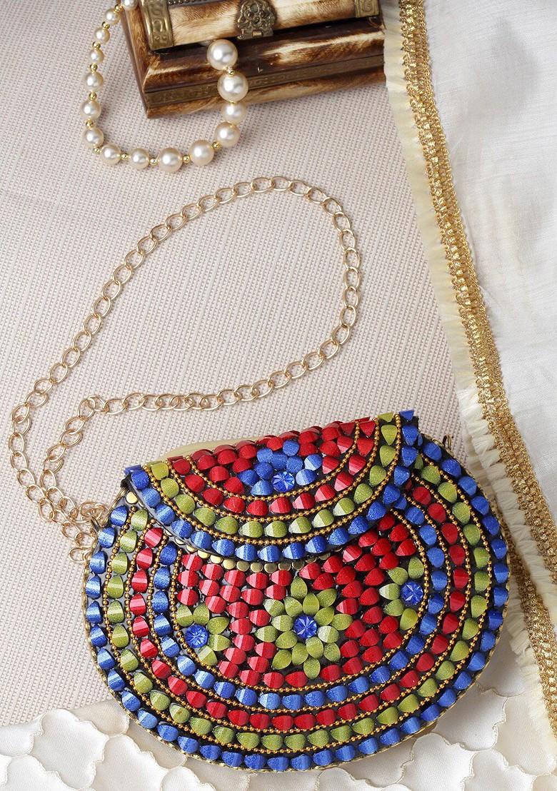 Embellished Foldover Clutch