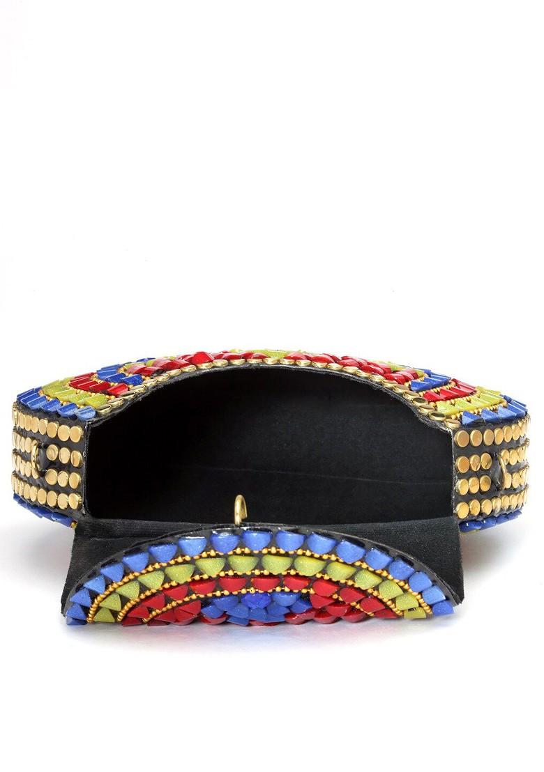 Embellished Foldover Clutch