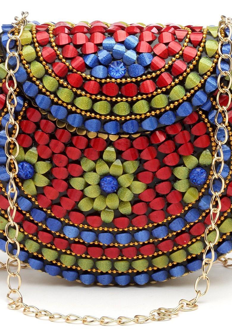 Embellished Foldover Clutch