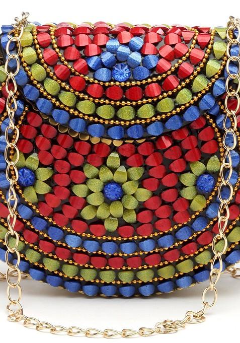 Embellished Foldover Clutch