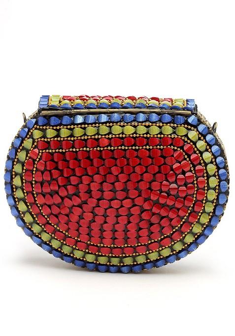 Embellished Foldover Clutch