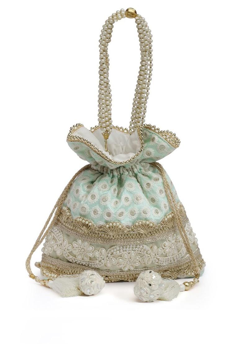 Embellished Tasselled Potli Clutch