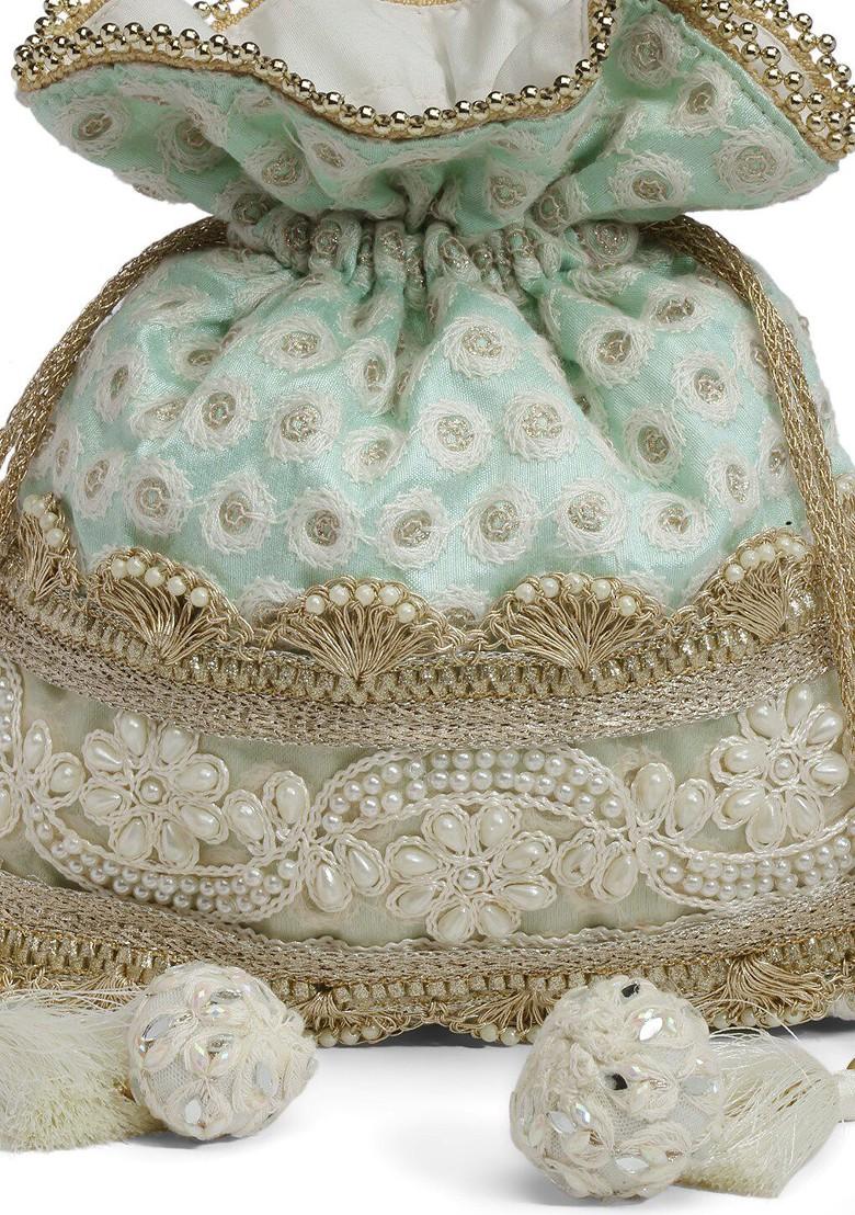 Embellished Tasselled Potli Clutch