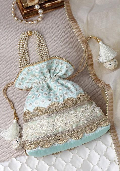 Embellished Tasselled Potli Clutch