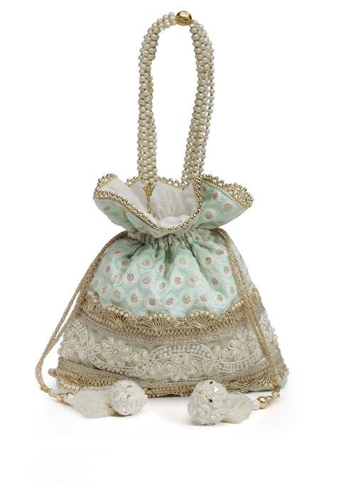 Embellished Tasselled Potli Clutch