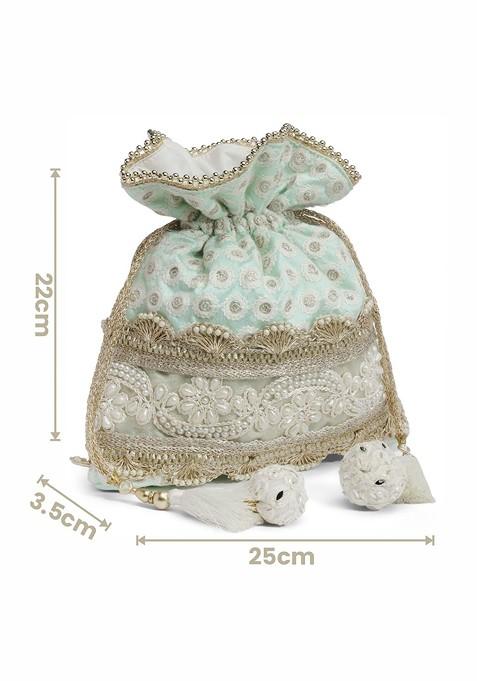 Embellished Tasselled Potli Clutch