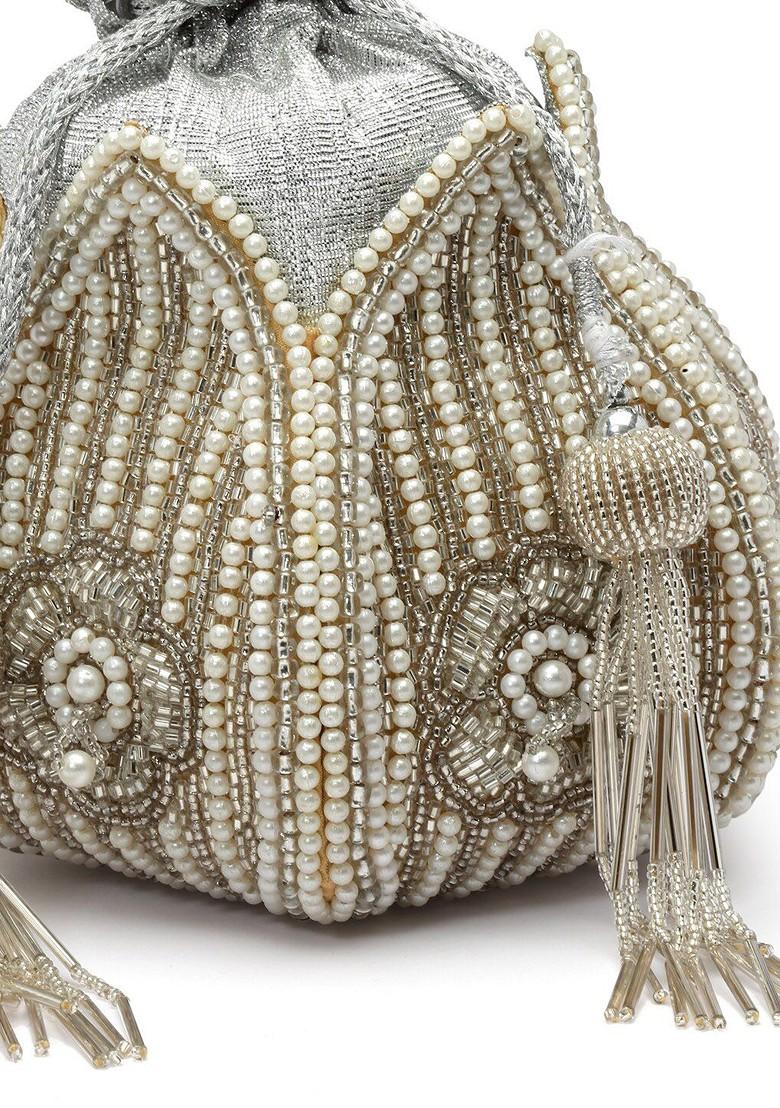 Embellished Tasselled Potli Clutch