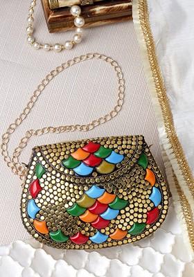 Embellished Box Clutch