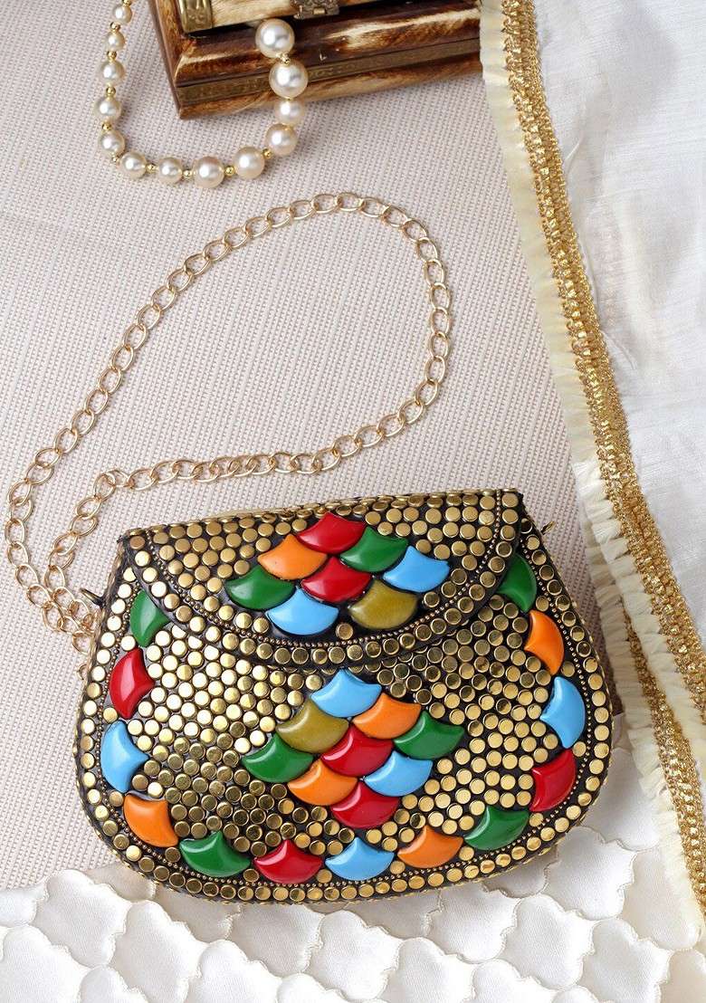 Embellished Box Clutch - Indya