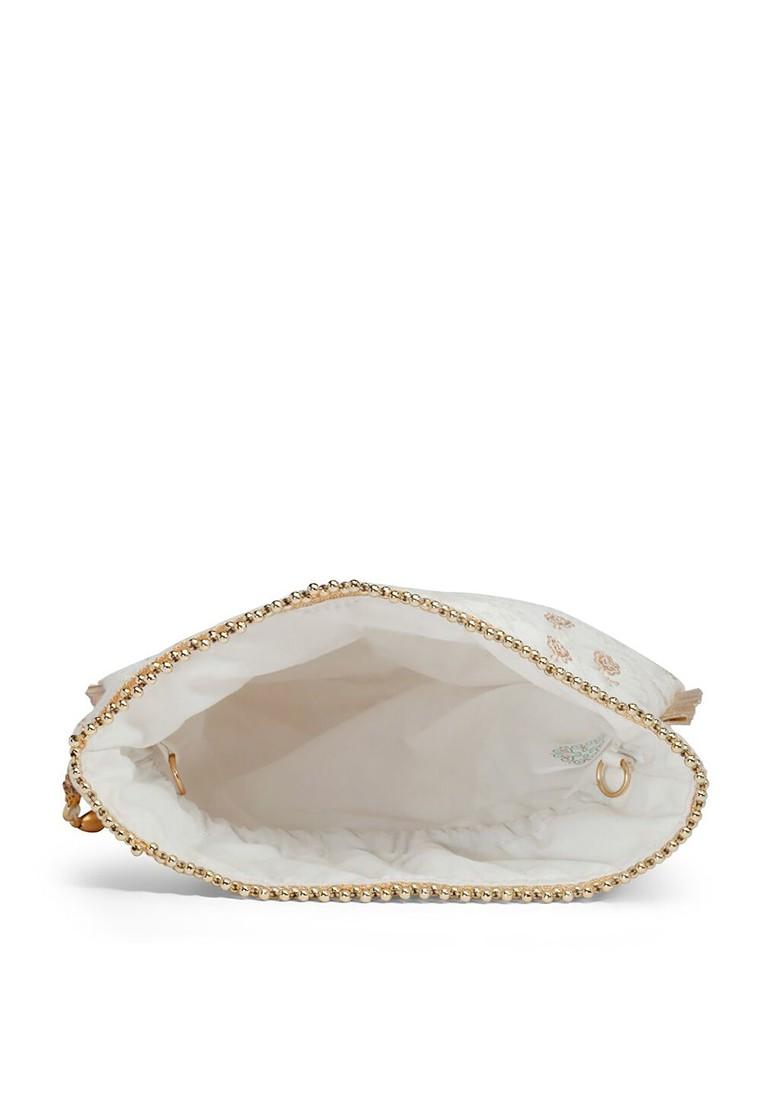 Embroidered Tasselled Potli