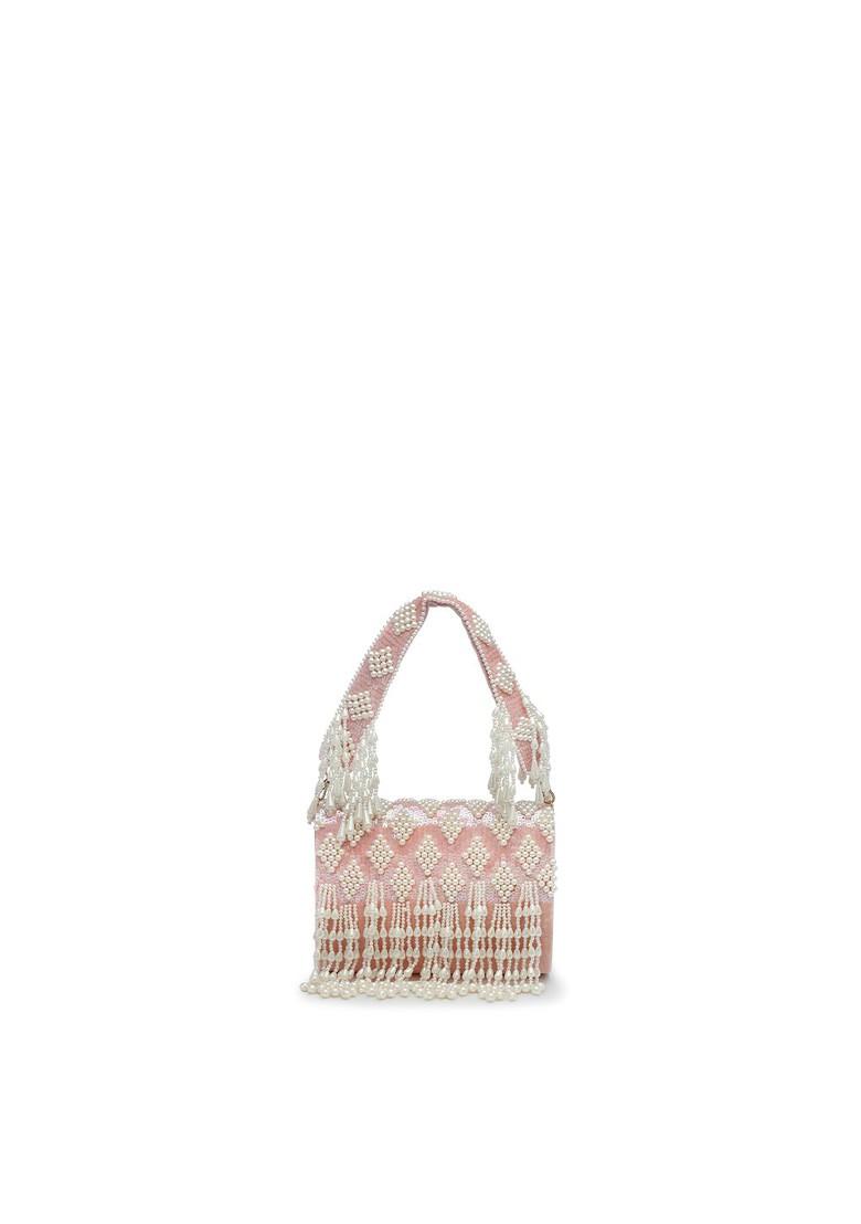 Embellished Tasselled Foldover Clutch