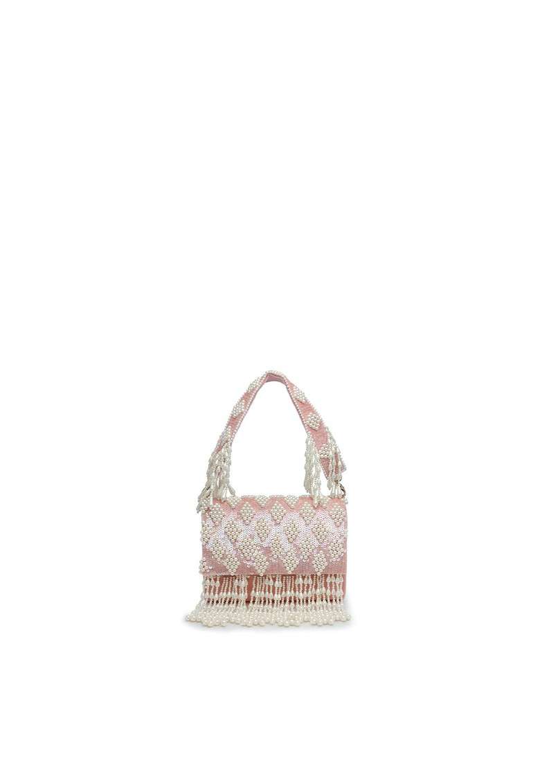 Embellished Tasselled Foldover Clutch - Indya