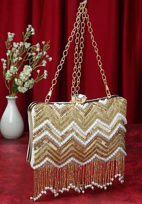 Embellished Buckle Detail Box Clutch