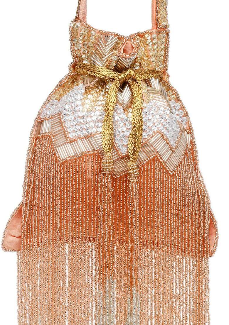 Embellished Tasselled Potli - Indya