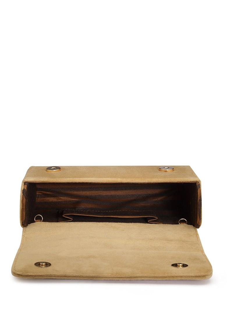 Embroidered Foldover Clutch