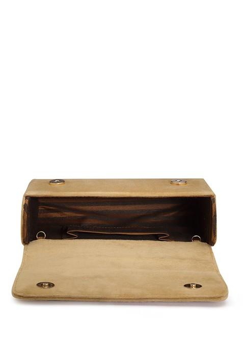 Embroidered Foldover Clutch