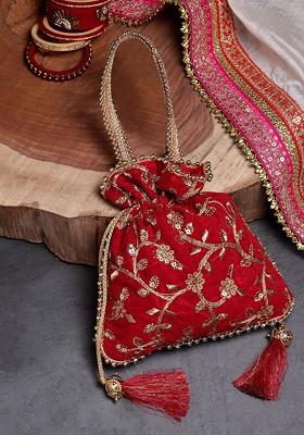 Floral Embroidered Potli