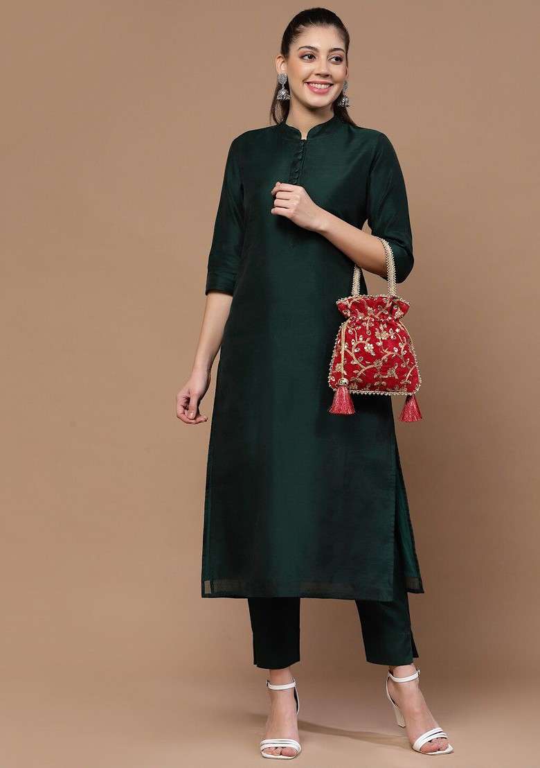Floral Embroidered Potli - Indya