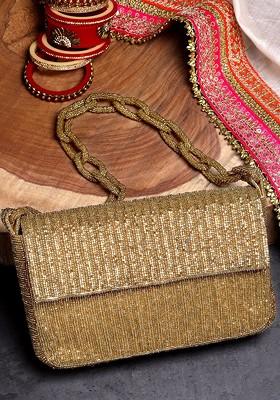 Embellished Foldover Clutch