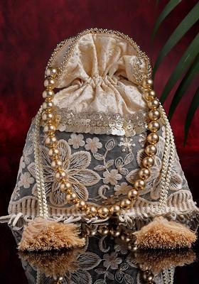 Floral Embroidered Potli