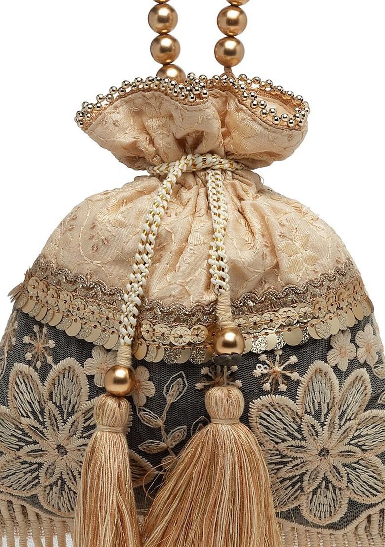 Floral Embroidered Potli