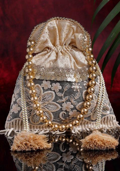 Floral Embroidered Potli