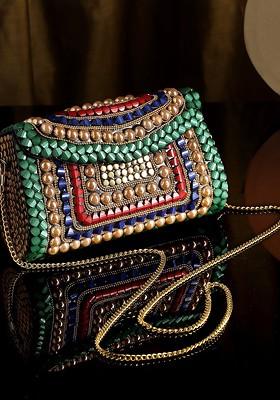 Embellished Envelope Clutch