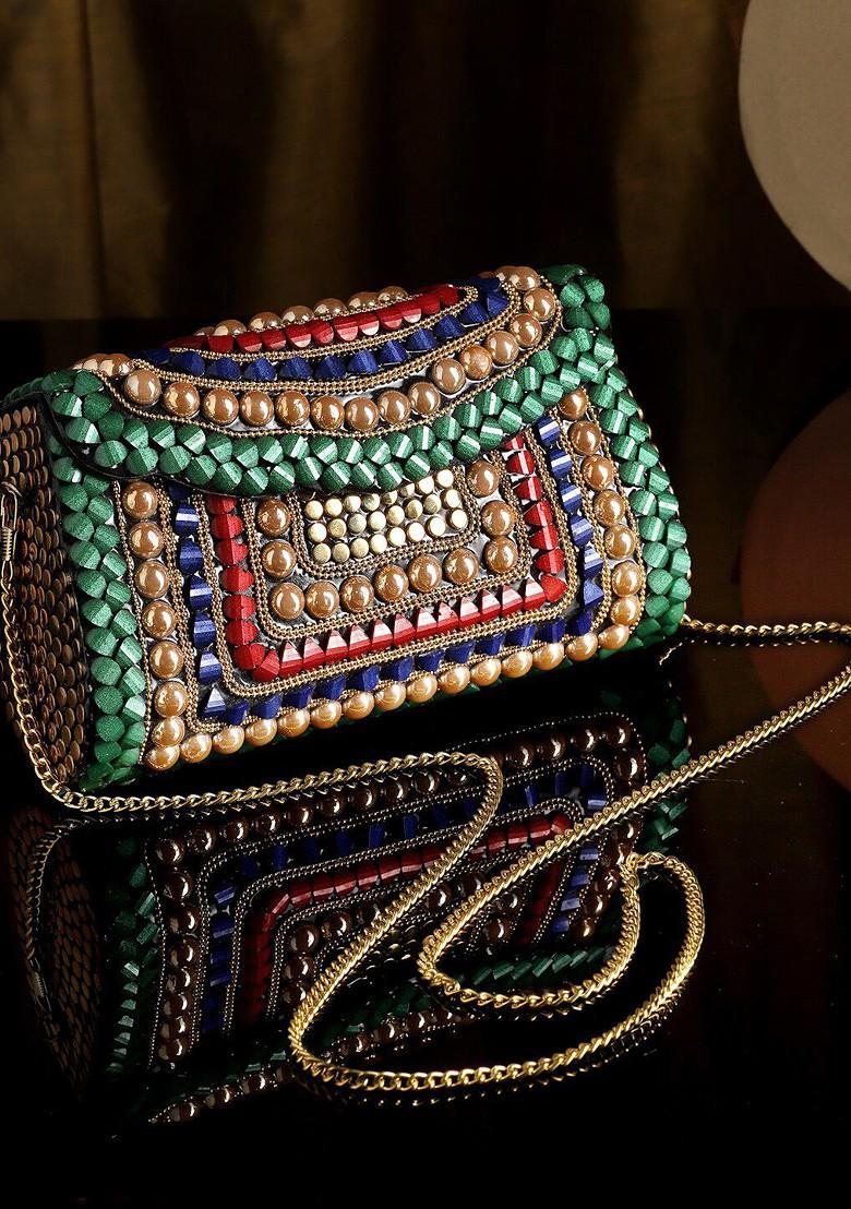 Embellished Envelope Clutch