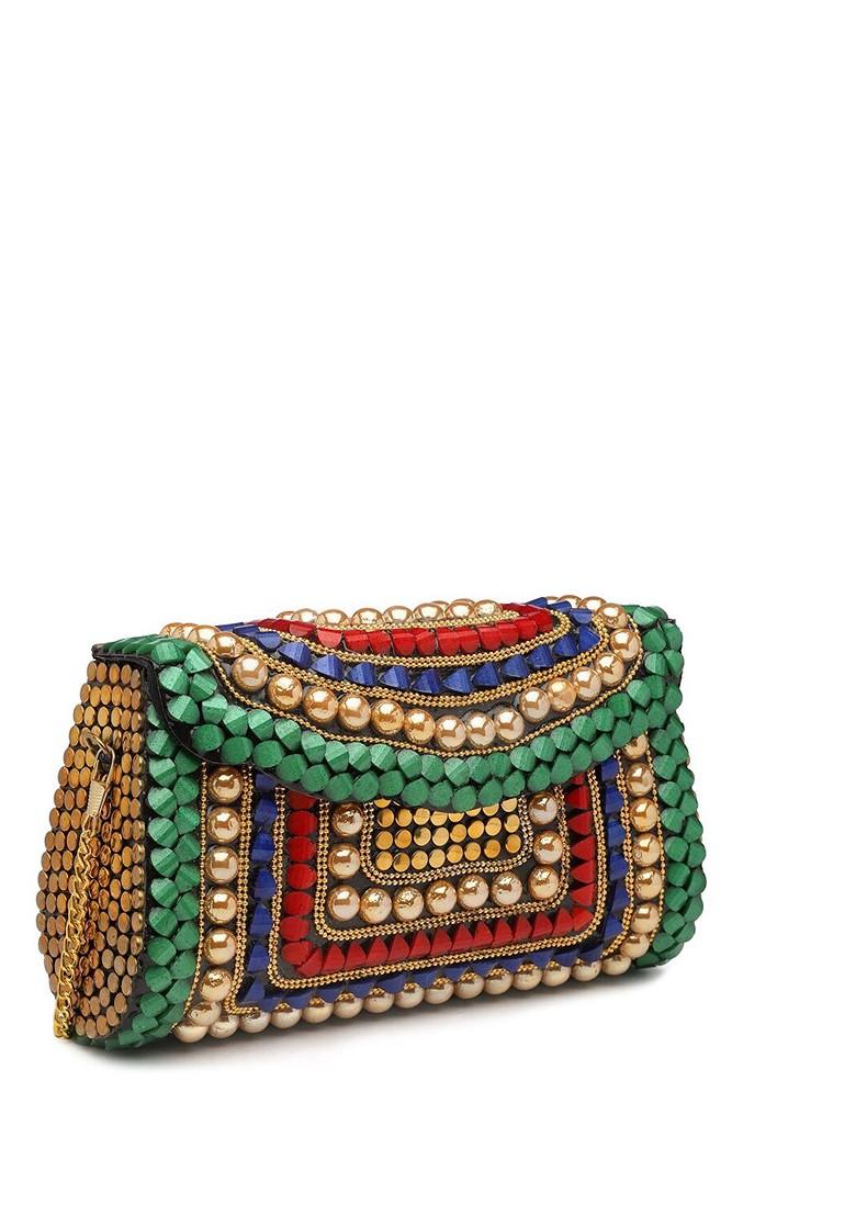 Embellished Envelope Clutch