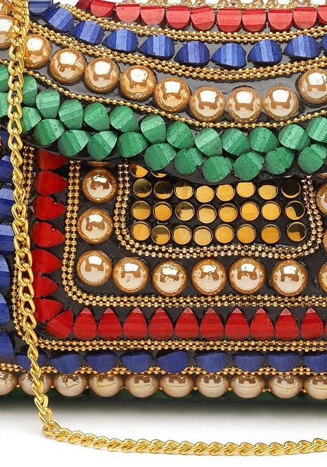 Embellished Envelope Clutch