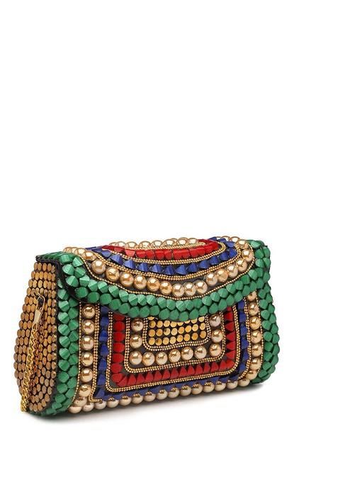 Embellished Envelope Clutch