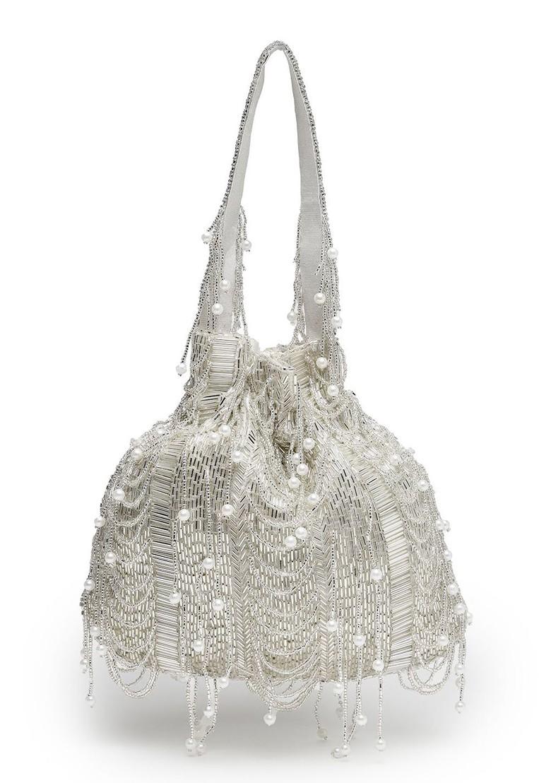 Embellished Tasselled Potli Clutch