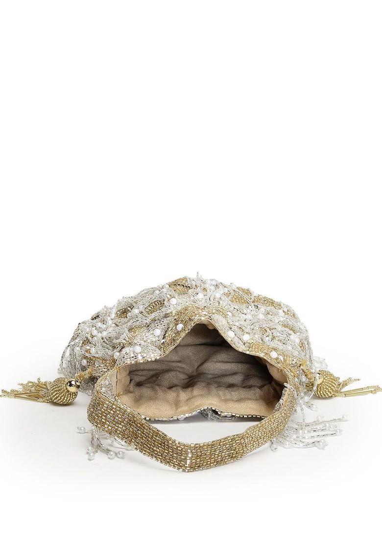 Embellished Tasselled Potli Clutch