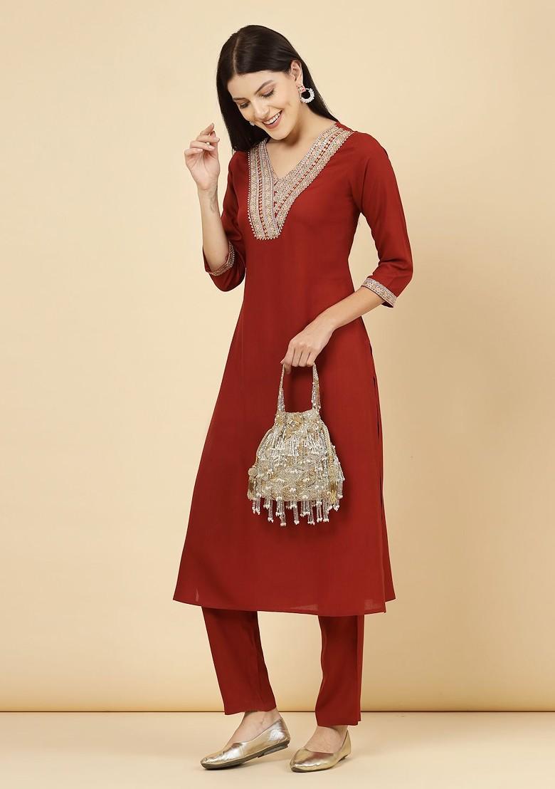 Embellished Tasselled Potli Clutch