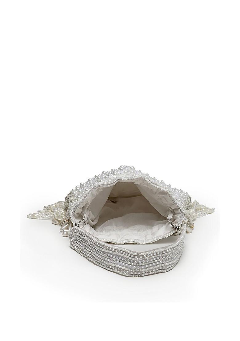 Embellished Tasselled Velvet Potli Clutch