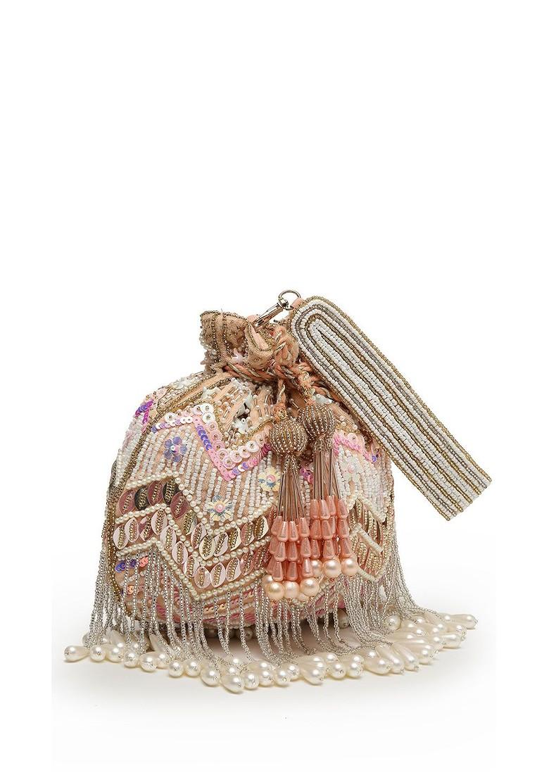 Embellished Tasselled Potli Clutch