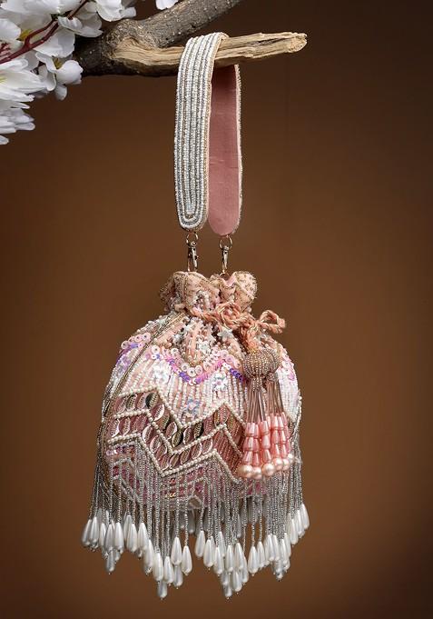 Embellished Tasselled Potli Clutch