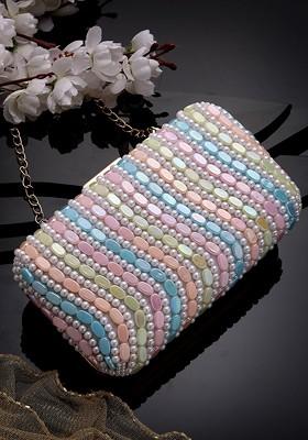 Embellished Box Clutch