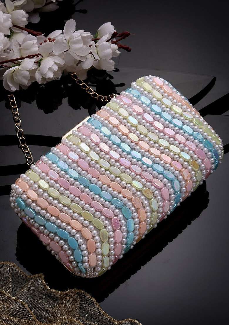 Embellished Box Clutch - Indya