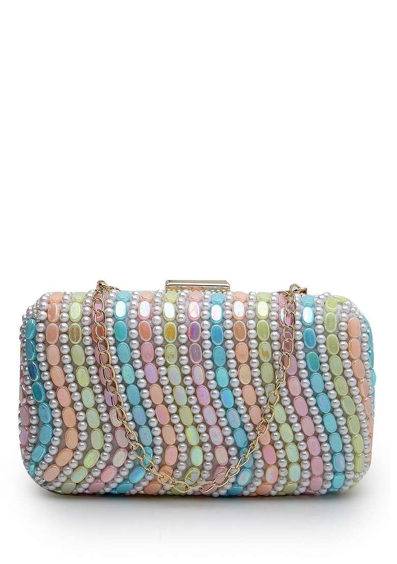 Embellished Box Clutch - Indya