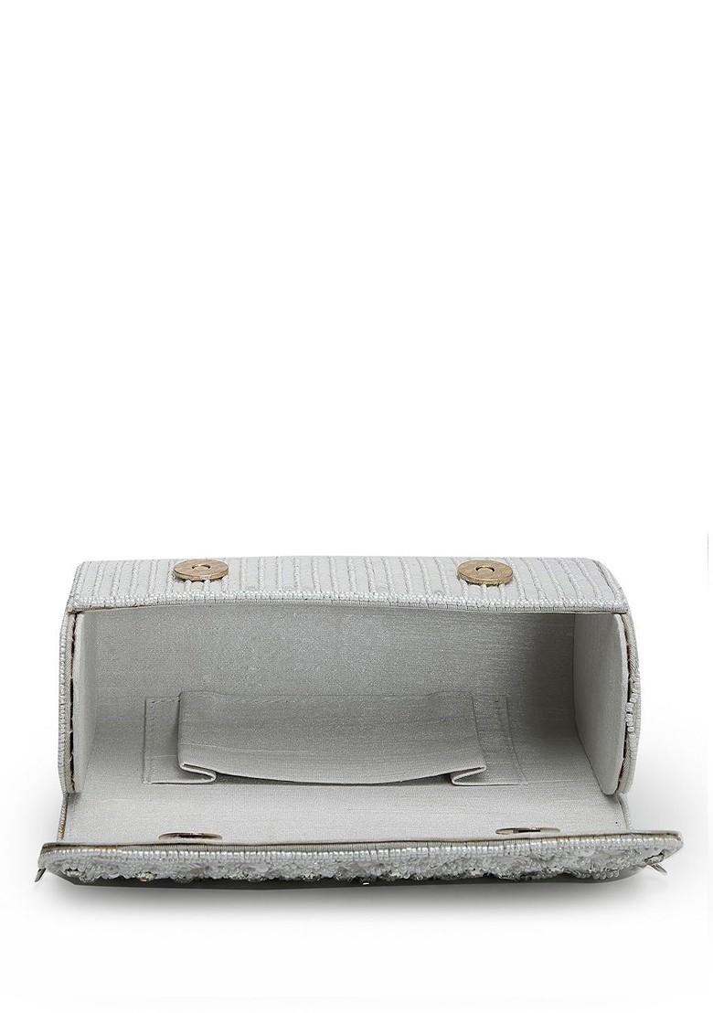 Embellished Tasselled Foldover Clutch