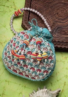 Embellished Tasselled Potli Clutch