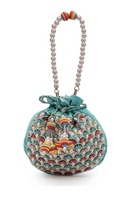 Embellished Tasselled Potli Clutch